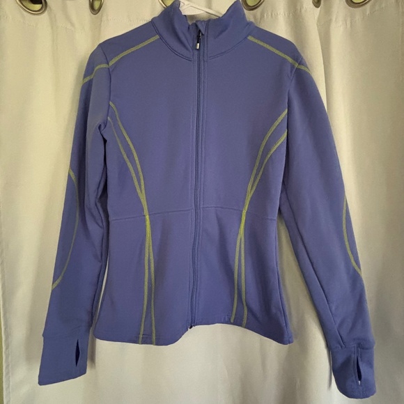 Obermeyer Women's Mid Layer Ski Jacket Stretch Y2K Size Small Neon Stitching - Picture 1 of 10